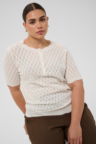 KAFFE CURVE Sweater 'KCbirthe' in White