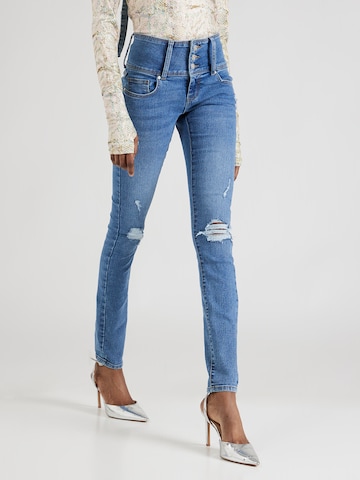 Skinny Jean 'ANEMONE' ONLY en bleu : devant