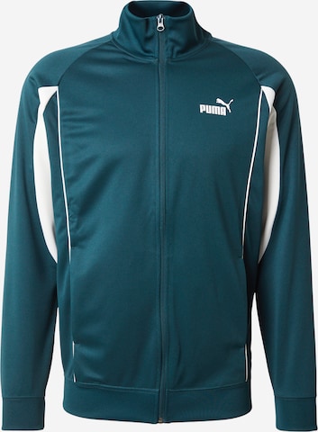 Veste de survêtement PUMA en vert : devant