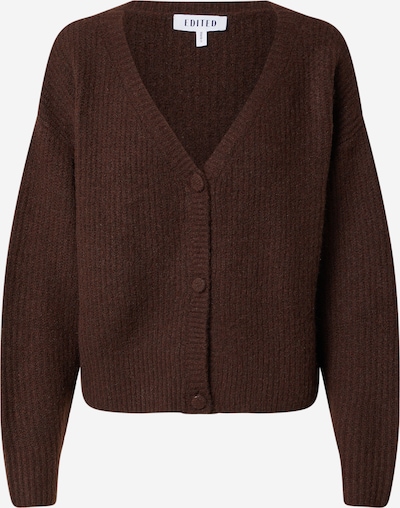 EDITED Cardigan 'Ronja' en marron chiné, Vue avec produit