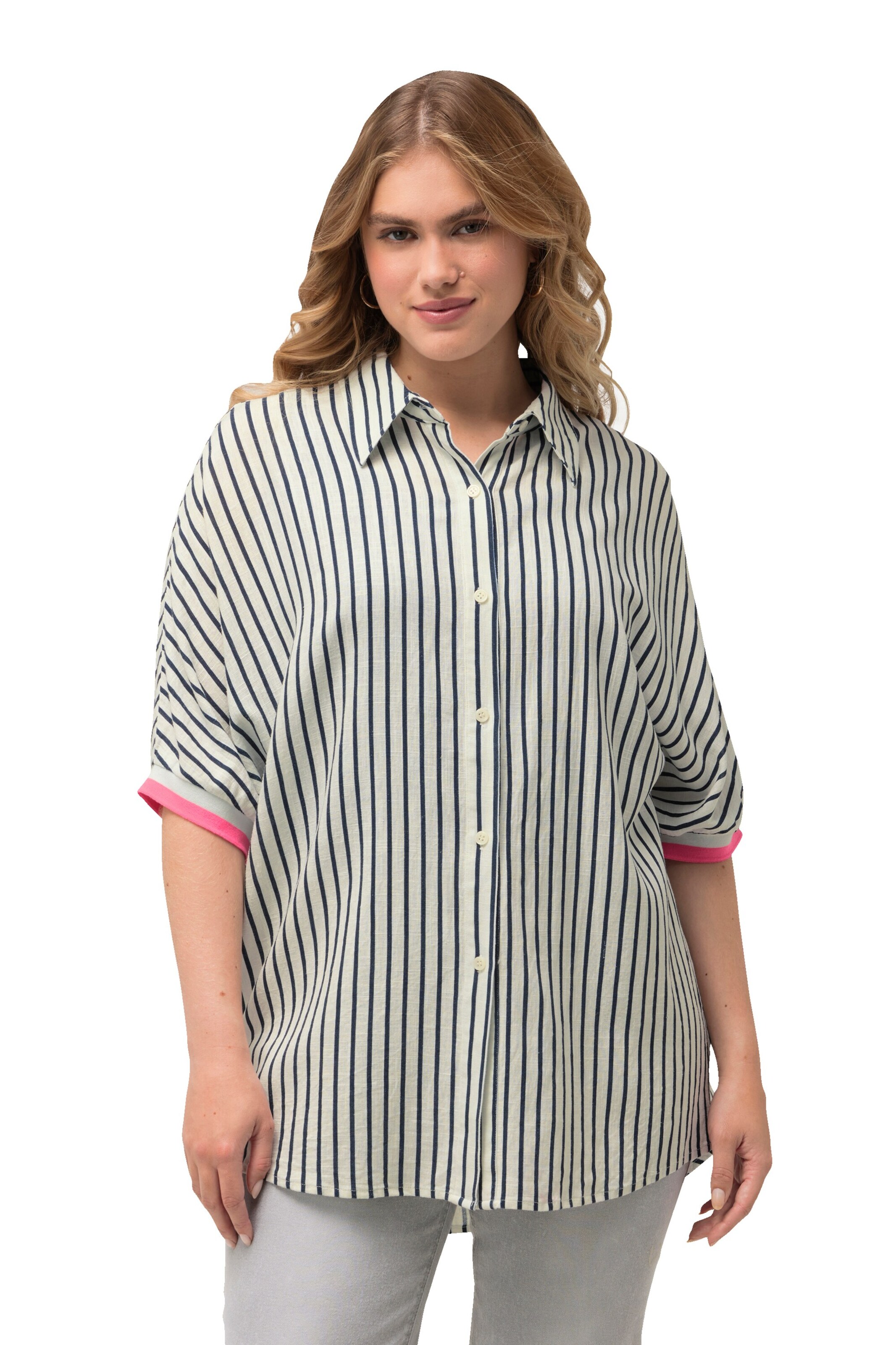 Ulla Popken Bluse in Blau: Vorderseite