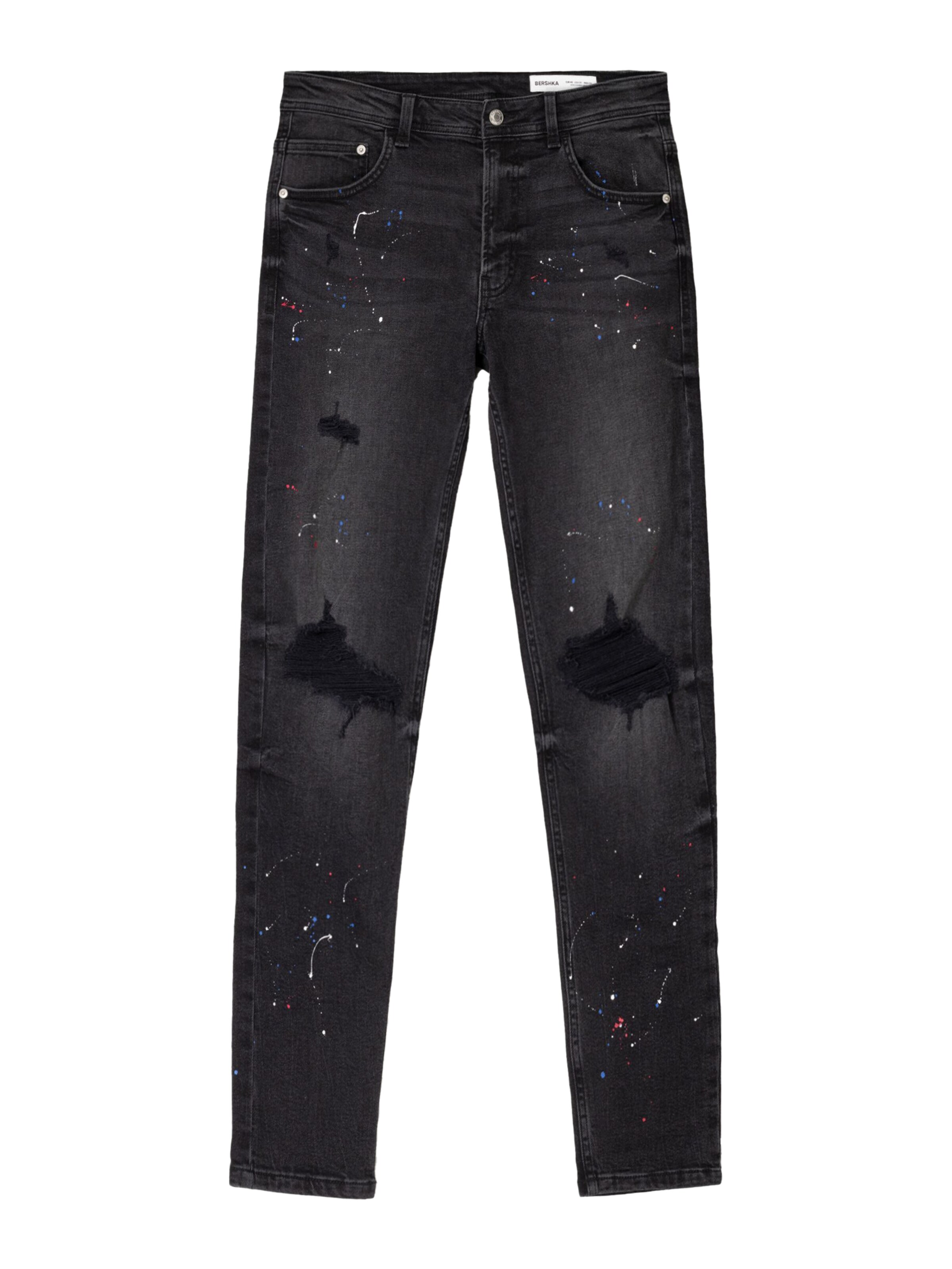 Skinny Jeans di Bershka in nero: frontale