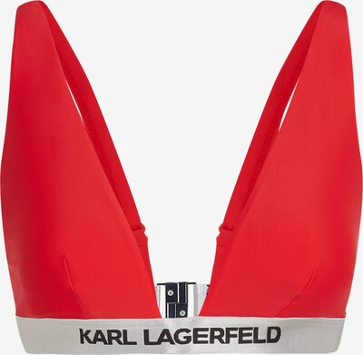 Top per bikini Karl Lagerfeld di colore grigio chiaro / rosso / nero, Visualizzazione prodotti