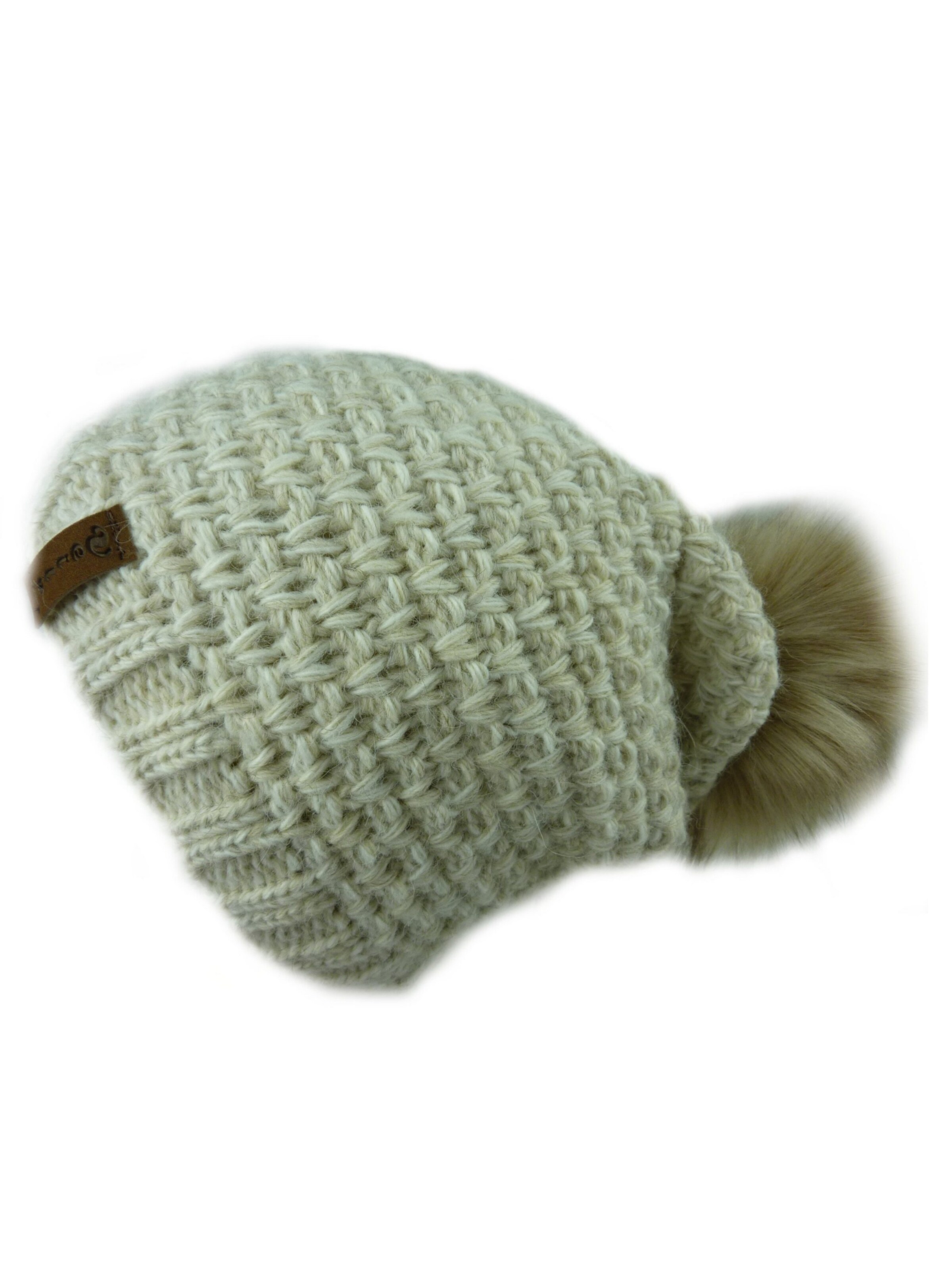 Kumixi Beanie 'Set: Mütze & Loop Schal' in Beige