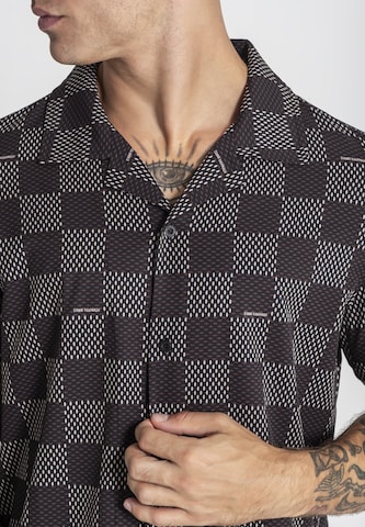 Gianni Kavanagh Regular Fit Hemd 'Piazza' in Braun