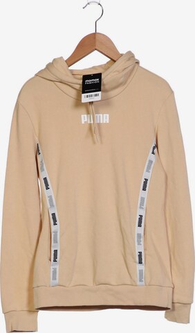 PUMA Sweatshirt & Zip-Up Hoodie in XS in Beige: front