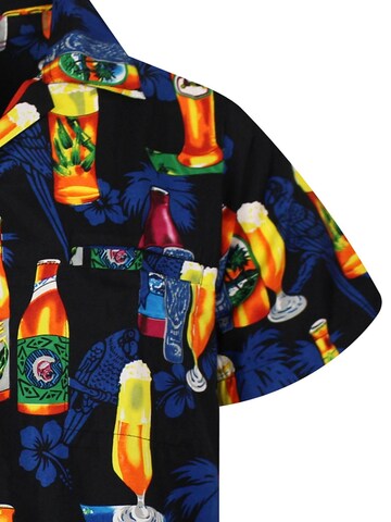King Kameha Shirt 'Beerbottle' in Zwart