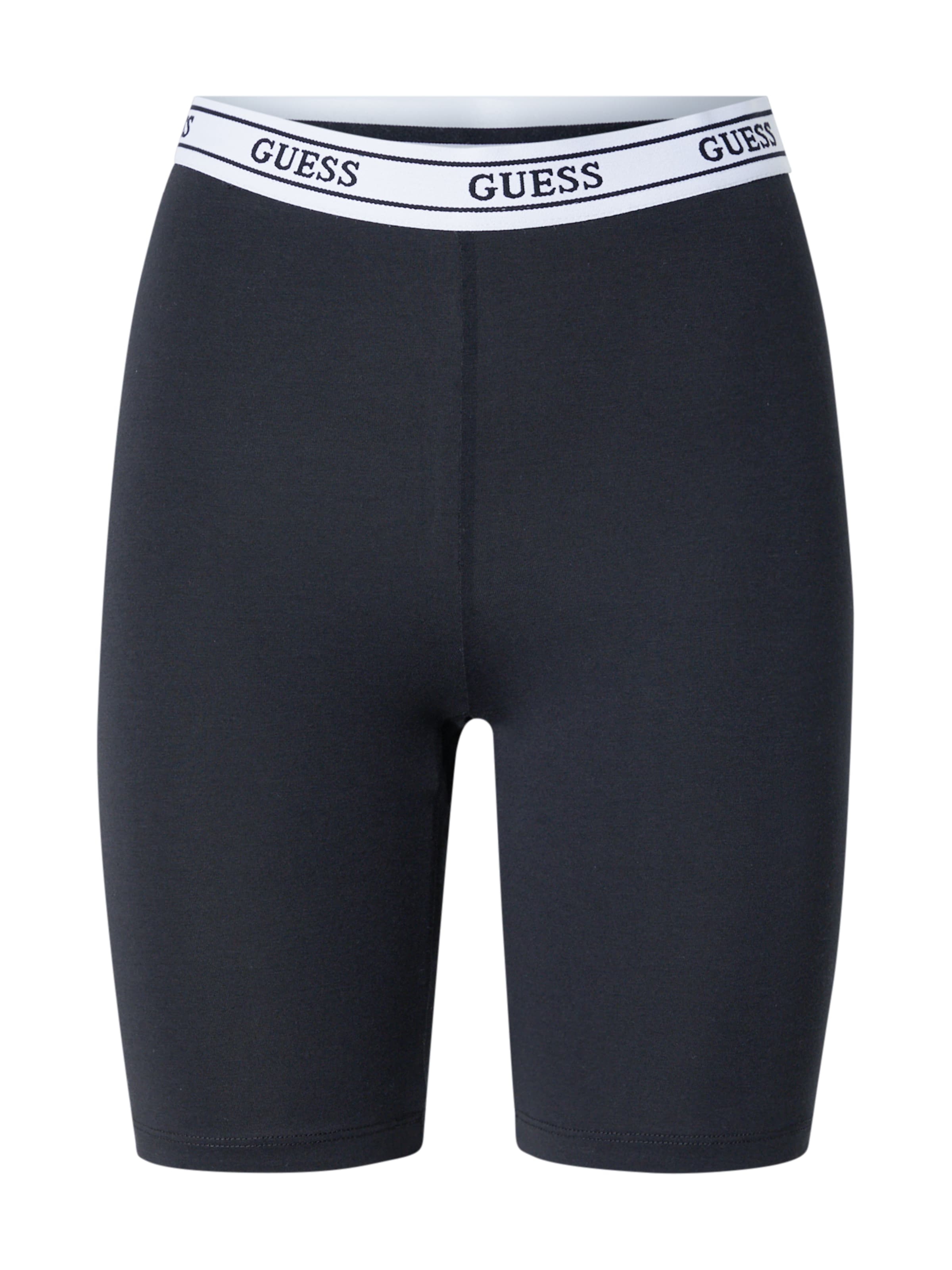 GUESS Skinny Sportshorts 'NEW ALINE' in Schwarz: Vorderseite