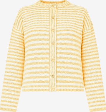 SASSYCLASSY Knit Cardigan in Yellow: front