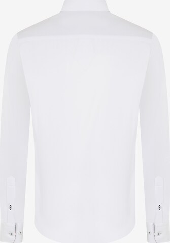 DENIM CULTURE Regular fit Button Up Shirt 'Abel' in White