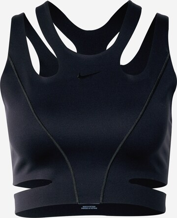 NIKE Bustier Sports-BH i sort: forside