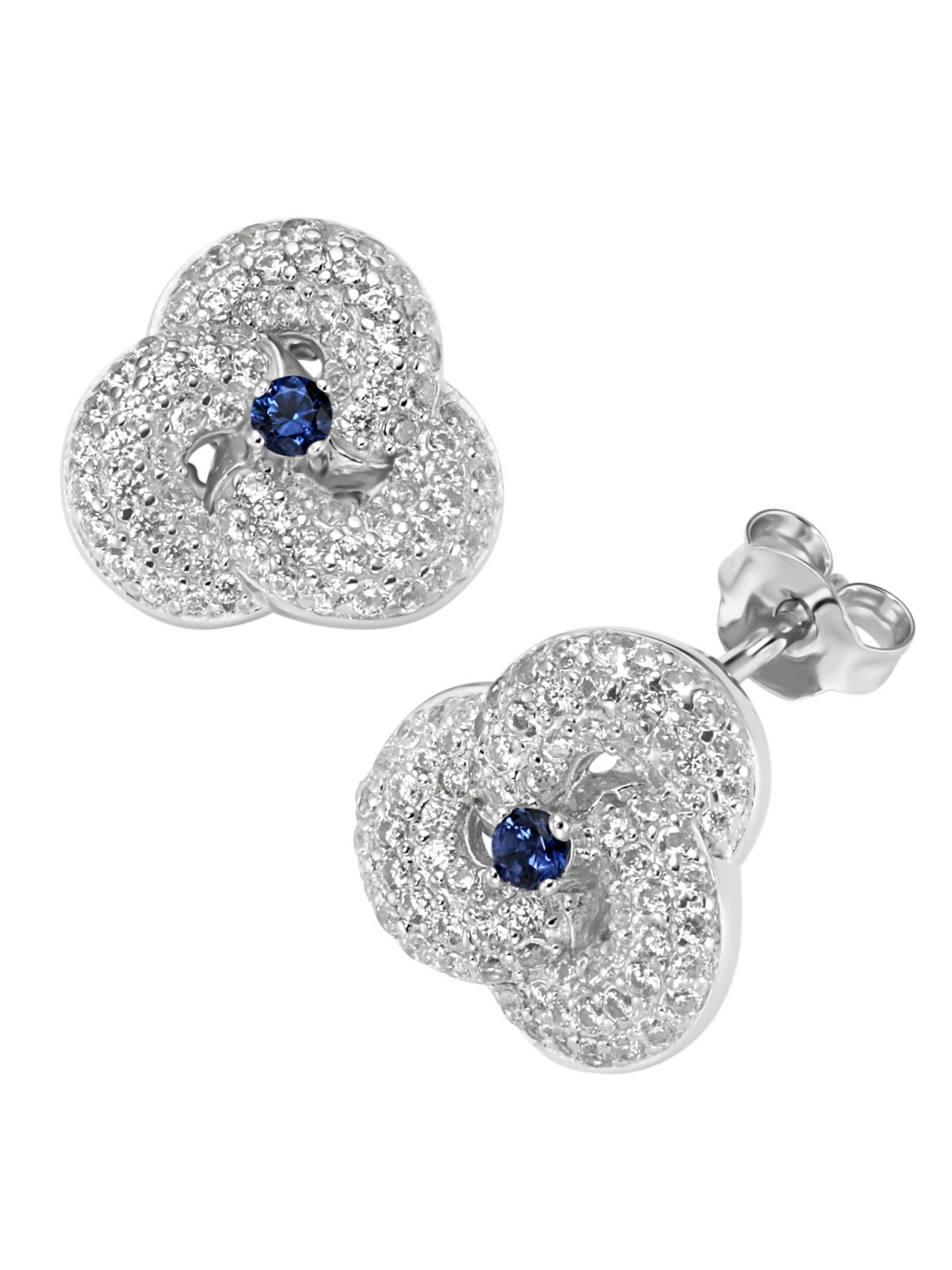 Smart Jewel Earrings in Blue: front