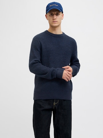 Pulover 'JJGLOBAL' de la JACK & JONES pe albastru: față