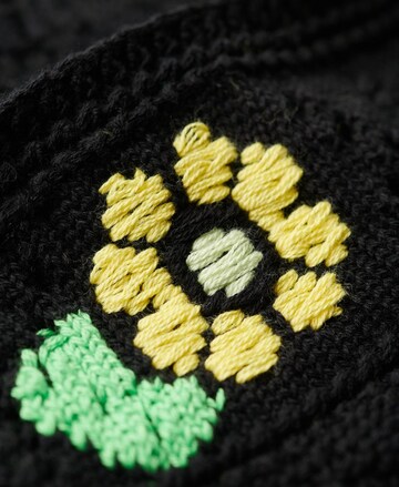 Superdry Bralette Knitted Top in Black