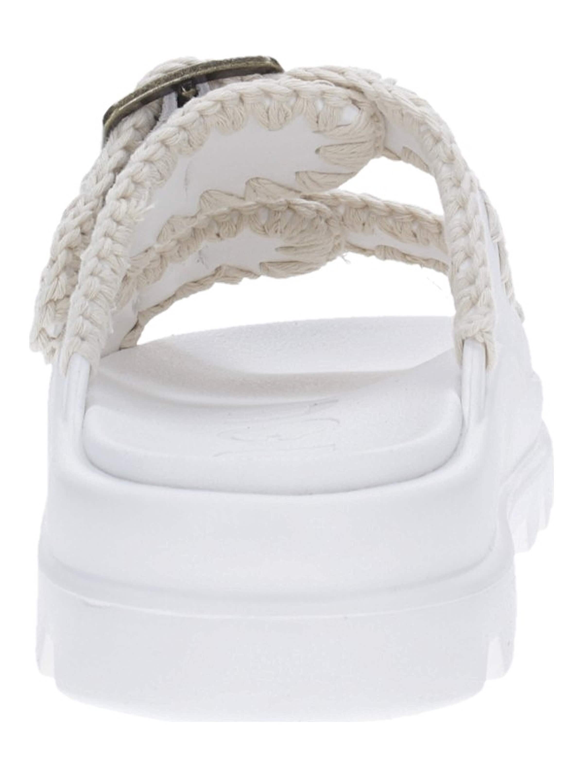 Zoccoletto 'Mou Ciabatta Eva One-Piece Slide Two Buckle' di MOU in bianco
