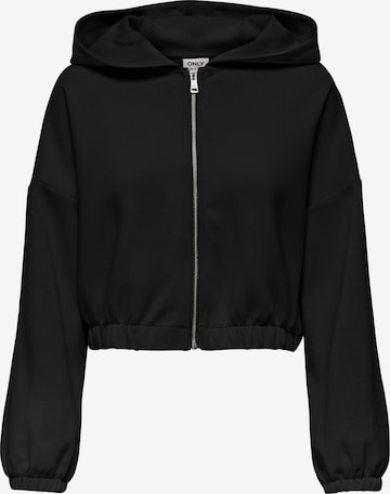 Giacca di felpa 'ONLScarlett' di ONLY in nero: frontale