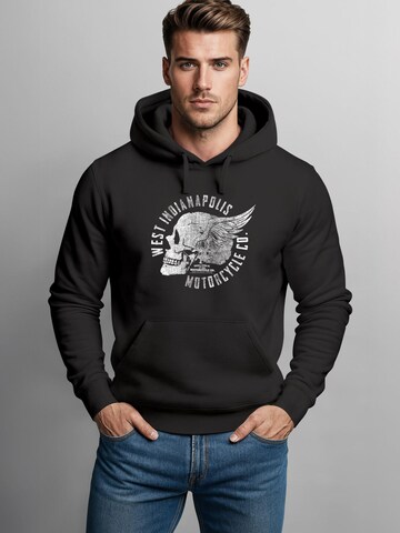 Neverless Sweatshirt 'Skull Wings'‌ in Schwarz