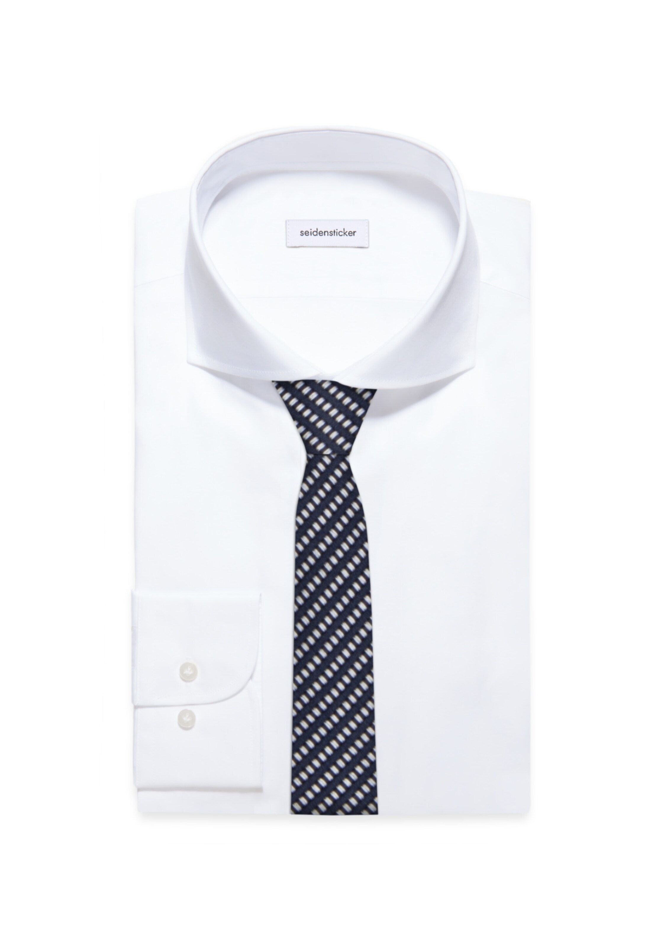 Männer Anzug - Accessoires SEIDENSTICKER Krawatte ' Slim ' in Dunkelblau - SB81628