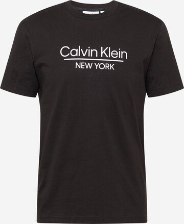 T-Shirt Calvin Klein en noir : devant