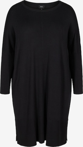 Zizzi Knitted dress in Black: front