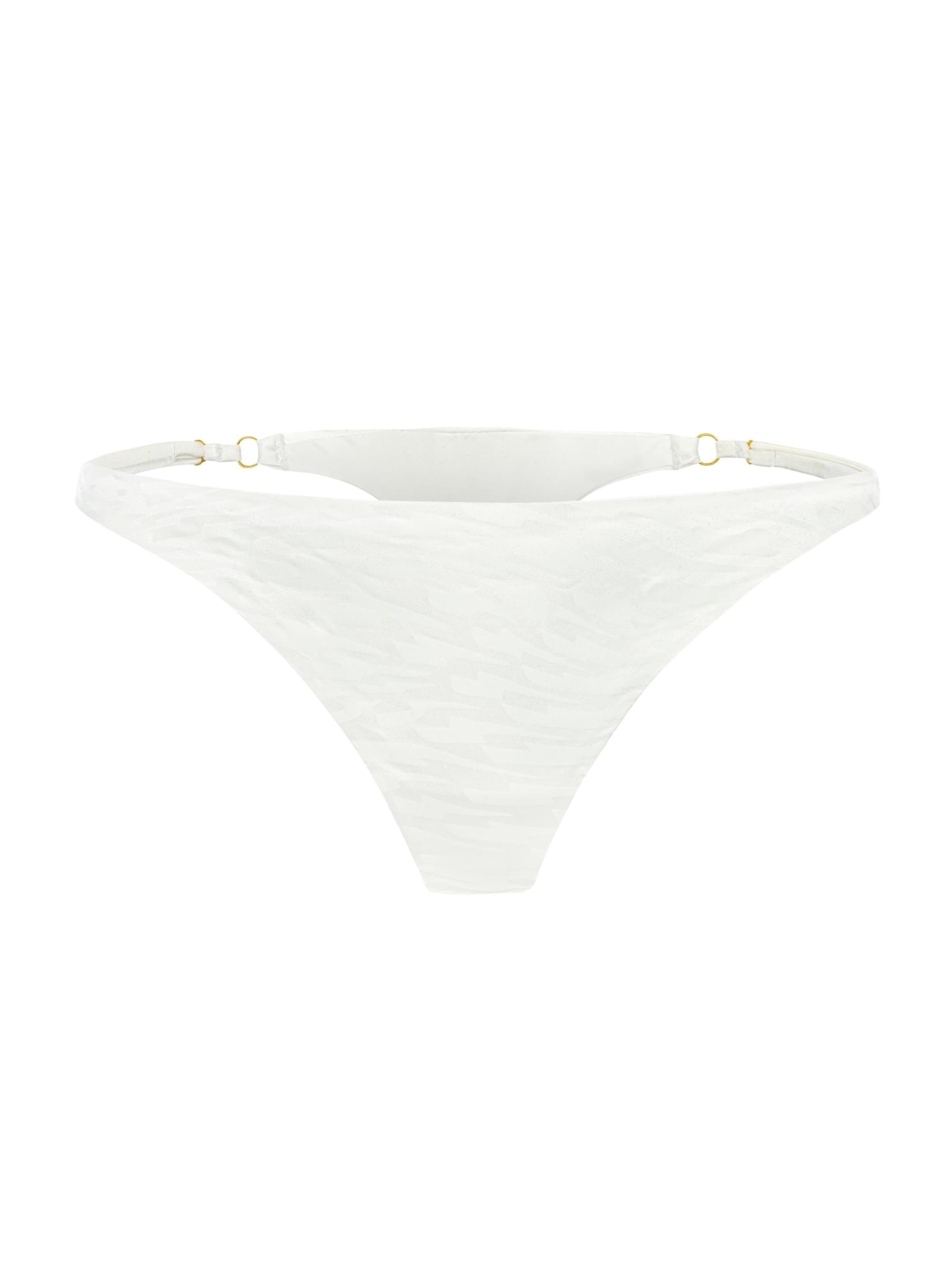 EKCENTRIK String 'Sating Thong White' in Wit: voorkant