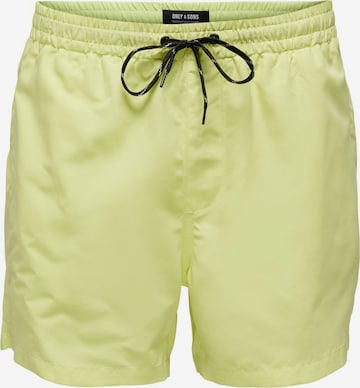 Shorts de bain 'Ted' Only & Sons en vert : devant