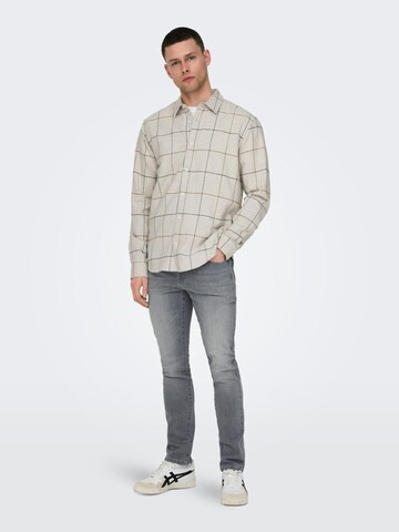 Only & Sons Baggy Jeans 'LOOM' in Grey: front