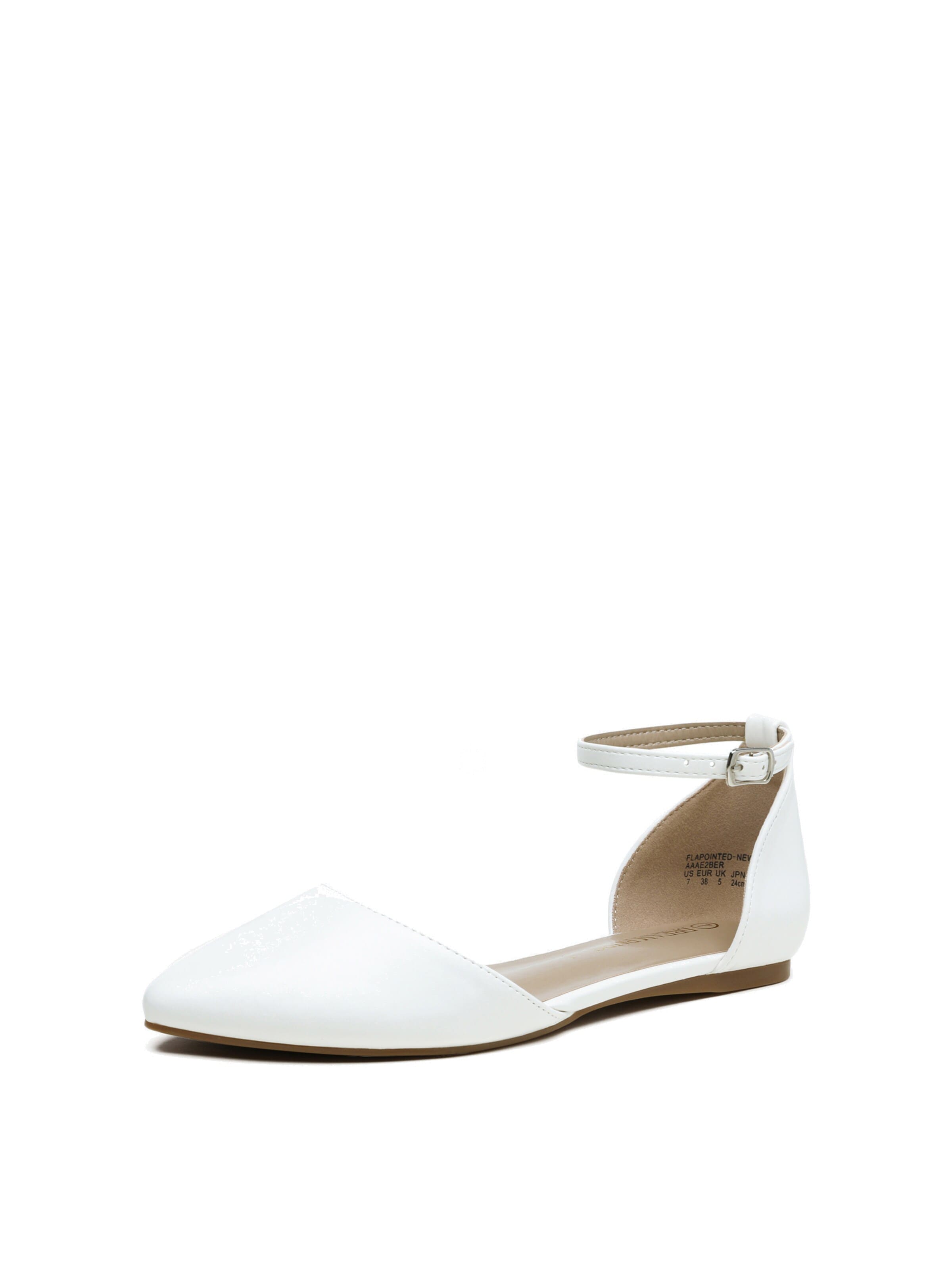 Dream Pairs Ballet Flats with Strap 'DREAM PAIRS Ballerinas Damen Flache Schuhe' in White: front