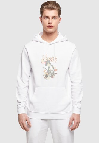ABSOLUTE CULT Sweatshirt 'Tom And Jerry - The Chase Is On' in White: front