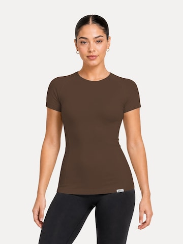 T-shirt ' Lyana ' Smilodox en marron : devant
