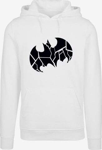 F4NT4STIC Sweatshirt 'DC Comics Batman Logo' in Wit: voorkant