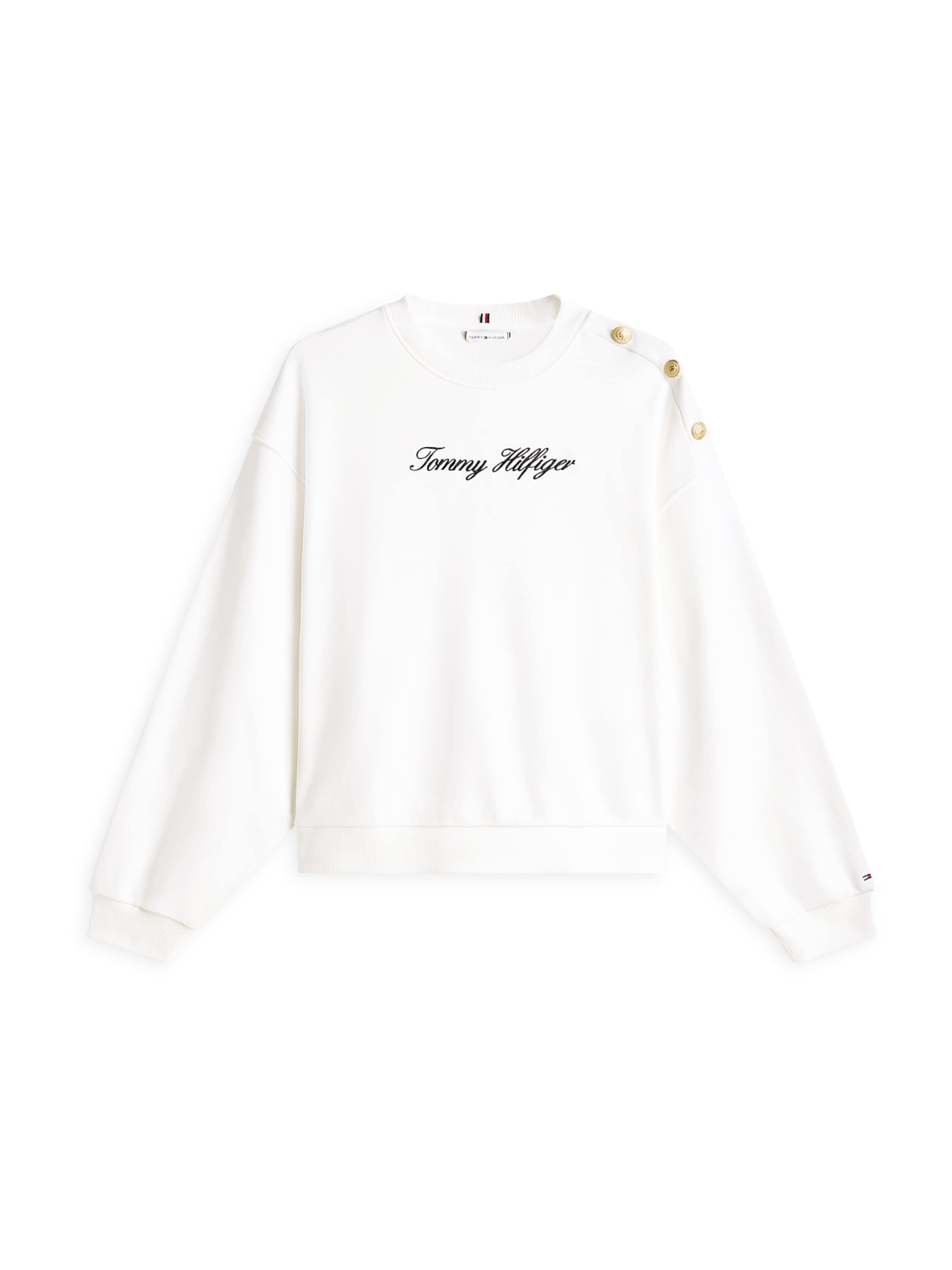 TOMMY HILFIGER Sweatshirt i vit: framsida