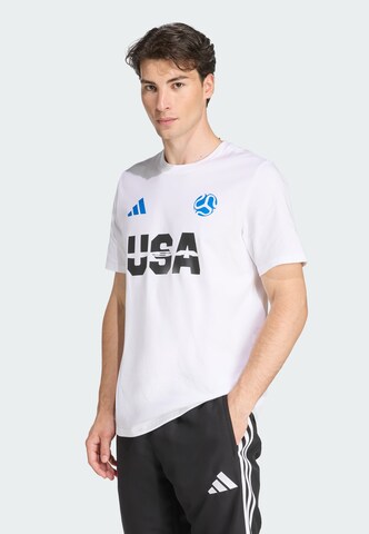 ADIDAS PERFORMANCE - Camiseta funcional 'USA' en blanco: frente