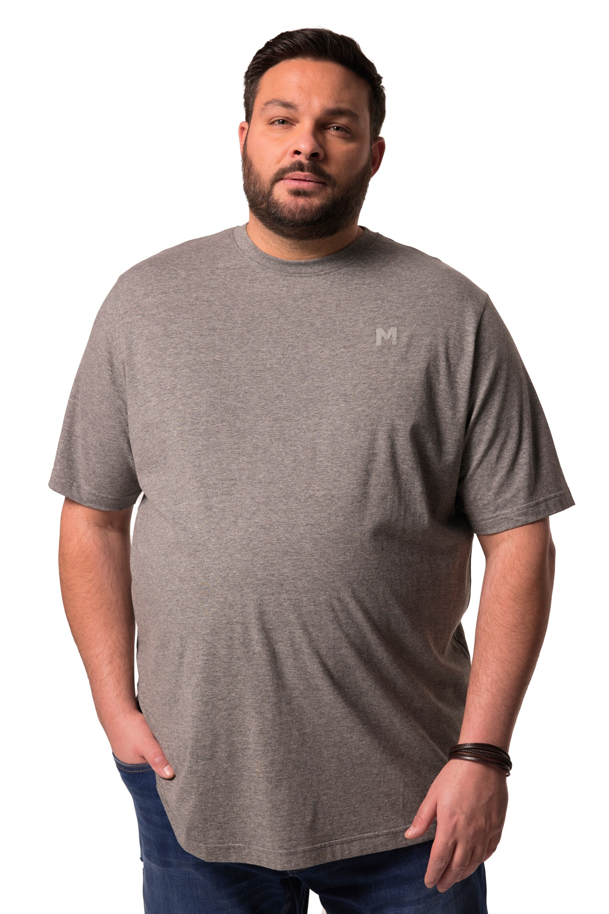 Men Plus T-Shirt in Grau