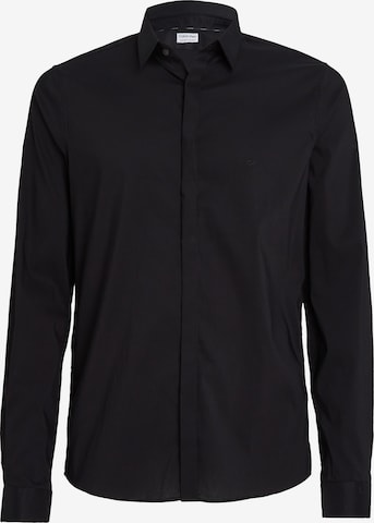 Calvin Klein Regular fit Business Shirt in Black: front