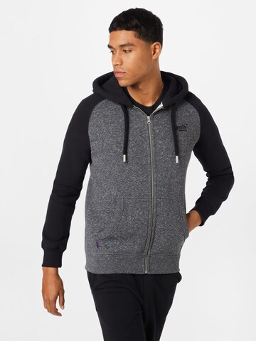 Superdry Sweatjacke in Schwarz: predná strana