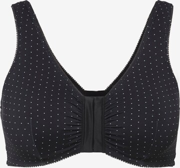 Ulla Popken Bralette Bra in Black: front