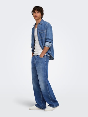 Only & Sons - Ajuste regular Camisa 'ONSRAY' en azul