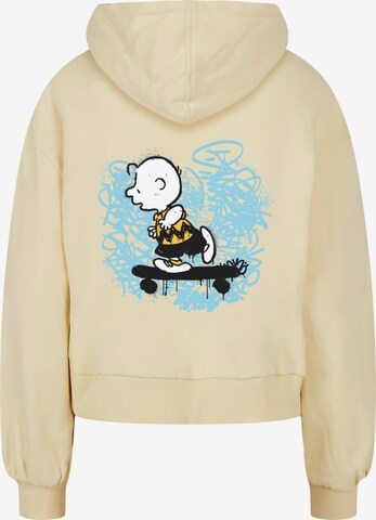 Merchcode Sweatshirt 'Peanuts - Life on the edge' in Gelb