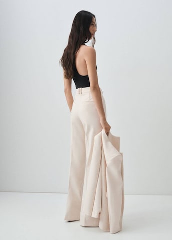 MANGO Flared Hose 'Tropi' in Beige
