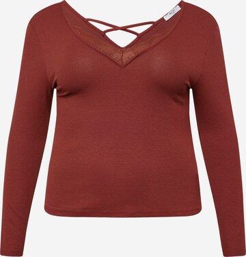 ABOUT YOU Curvy Shirt 'Christina' in Rood: voorkant