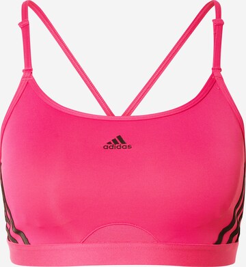 Bustino Reggiseno sportivo 'Aeroreact Light-Support 3-Stripes' di ADIDAS SPORTSWEAR in rosa: frontale