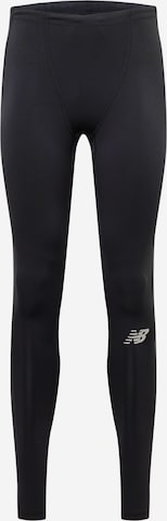 new balance Skinny Fit Спортен панталон 'Impact Run' в черно: отпред