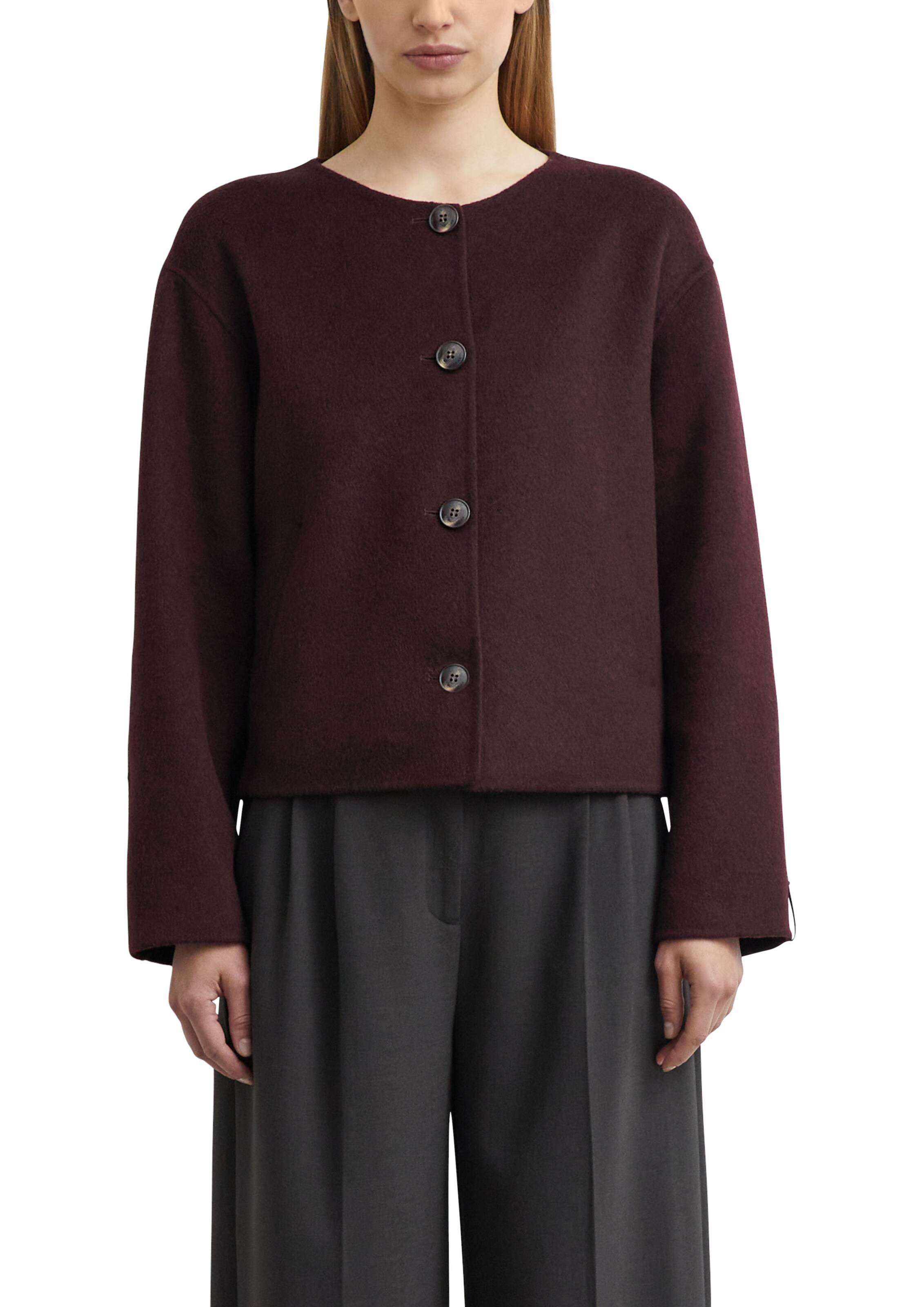 COMMA Set: Jacke und Schal in Rot