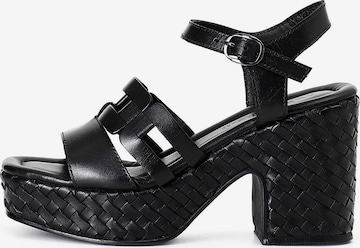 Sandalo di CAFè NOIR in nero: frontale