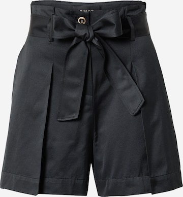 PINKO Regular Pleat-Front Pants 'SERENO' in Black: front