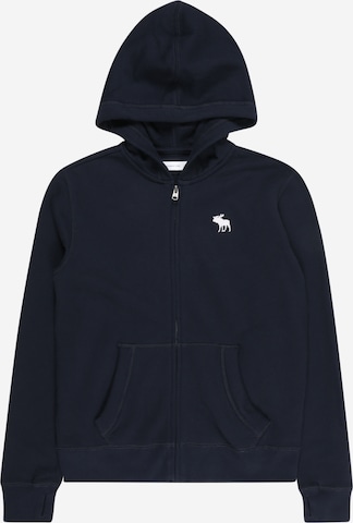 Abercrombie & Fitch Zip-Up Hoodie in Blue: front