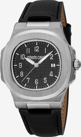 Just Cavalli Analoguhr in Schwarz: Vorderseite