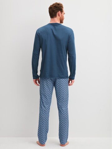 CALIDA Long Pajamas 'Relax Streamline' in Blue