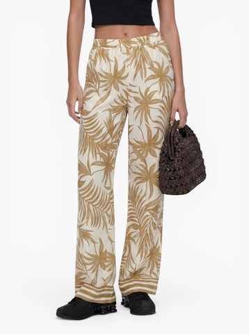 Wide Leg Pantalon 'ONLIZZY' ONLY en blanc : devant